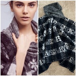 NWOT Anthropologie Wintertide Reversible Poncho
